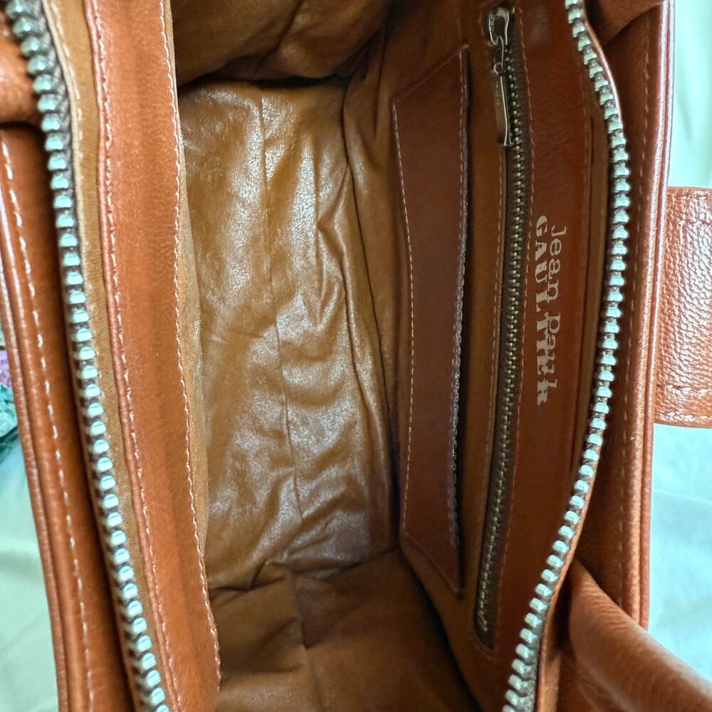 Vintage Jean Paul Gaultier Maroon Leather Top Handle Bag - Mid to Late 90s - Picture 14 of 16